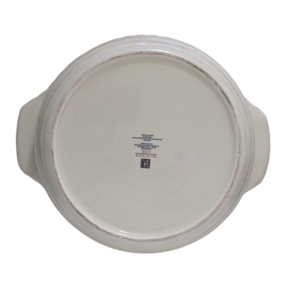 Roscher & Cie. 3-Quart Round White Ceramic Covered Casserole Dish - Picture 6 of 7